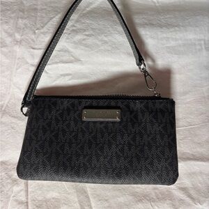 Michael Kors Dark Gray Monogram Wristlet